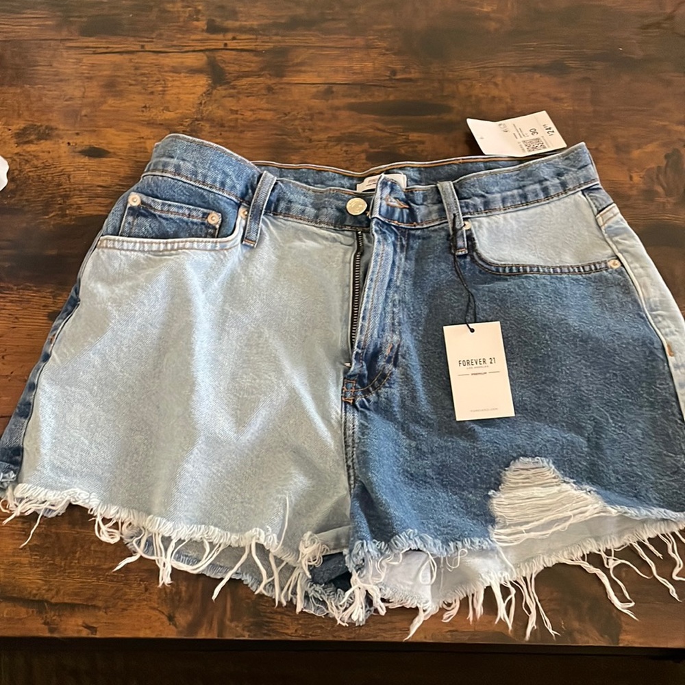Multi-wash denim short